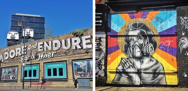 Shoreditch equals street art and hipster culture, a trip to London isn't complete without a stop here.