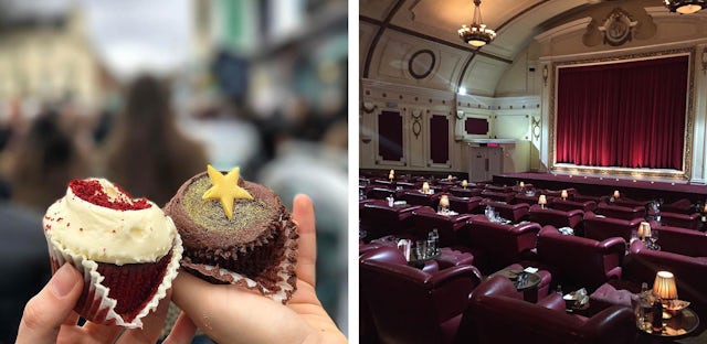 Cupcakes from The Hummingbird Bakery and The Electric cinema in Notting hill