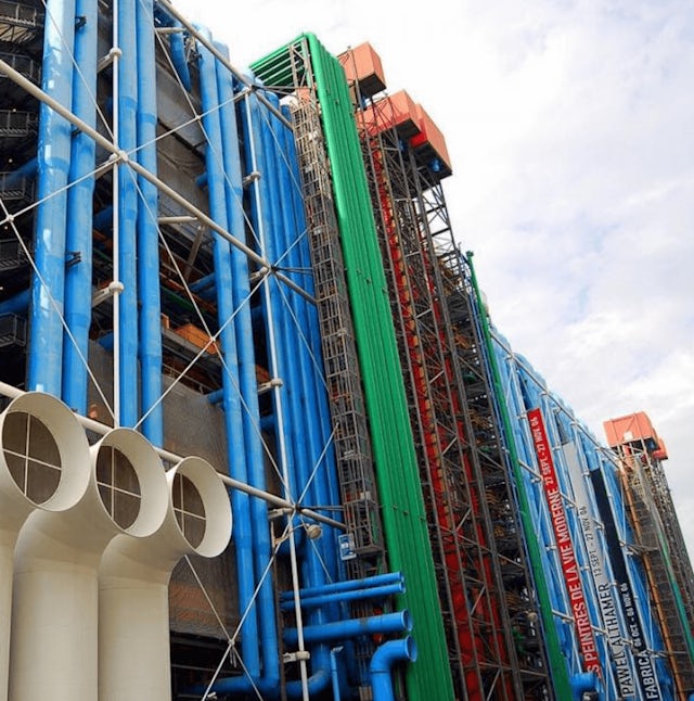 Exterior of the Centre Georges Pompidou, Paris