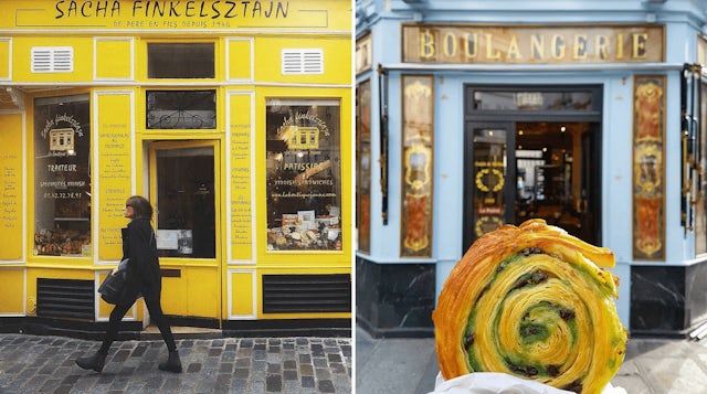 Bakery shop fronts in Paris