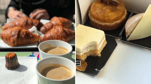 Cakes, coffees and pastries