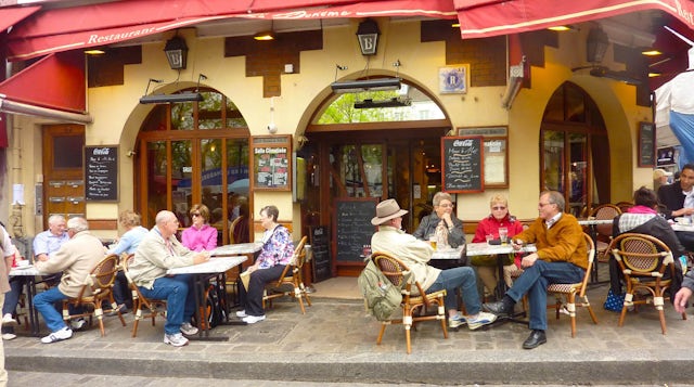 Terrace diners in Montmartre, Paris