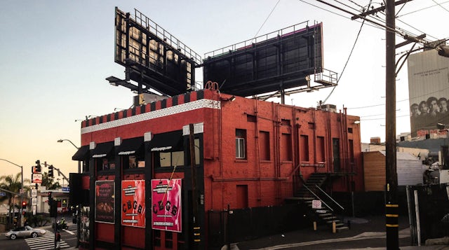 Red building in Venice, Los Angeles