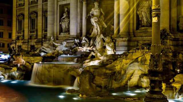 Trevi Fountain in Rome at night