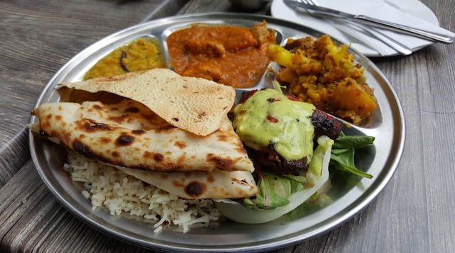 Plate of Indian cuisine