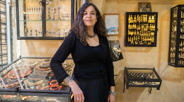 Hand-made jewellery designer and her shop in Tel Aviv