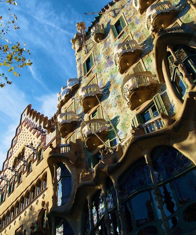 Building facades in Eixample