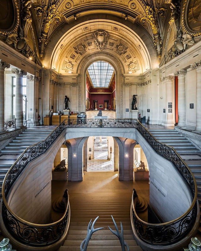 Staircase in the Louvre Museum, Paris @museelouvre