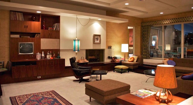 don draper sunken living room