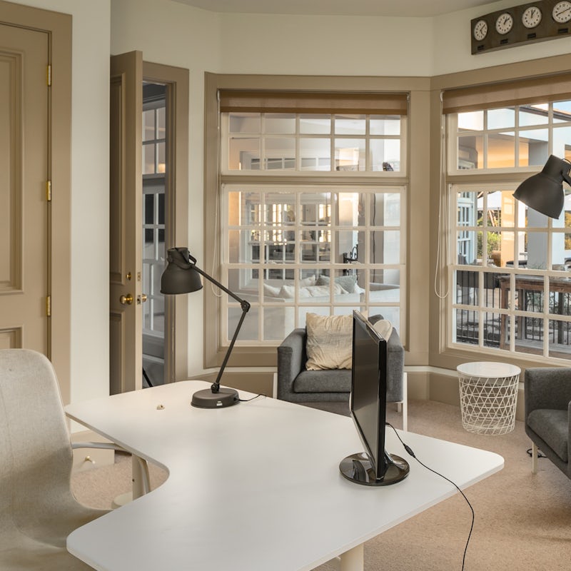 Catch up on some work in the bright home office