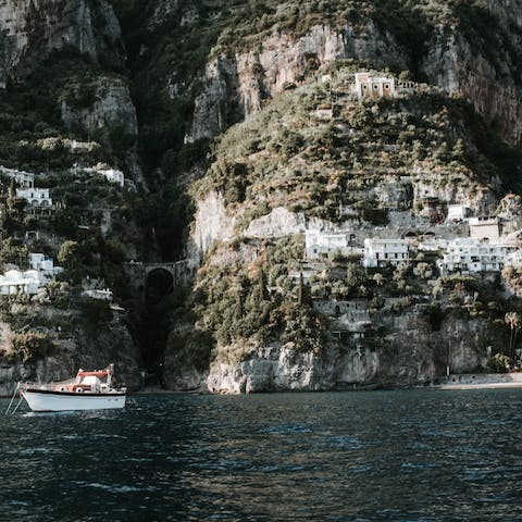 Explore the narrow streets and striking landscape of Praiano