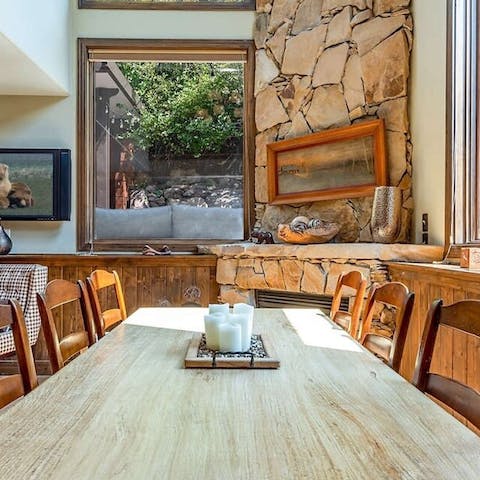 Gather everyone around the rustic dining table for memorable meals
