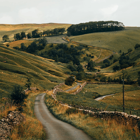 Wander along the winding country paths and take in the spectacular scenery of the Yorkshire Dales