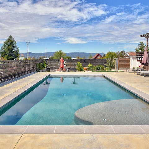 Cool off on hot afternoons with a leisurely swim in your private pool