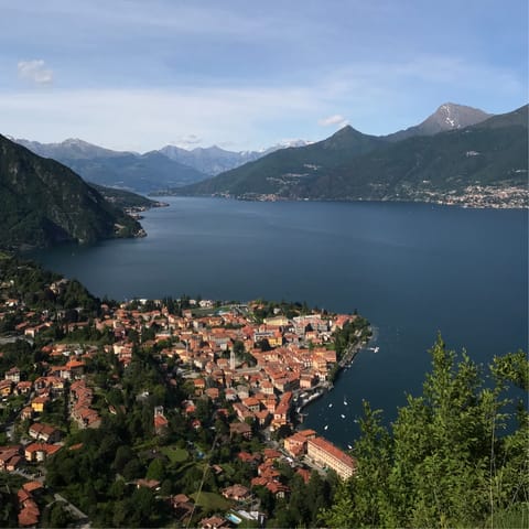 Drive ten minutes to Menaggio and explore the villages on Lake Como