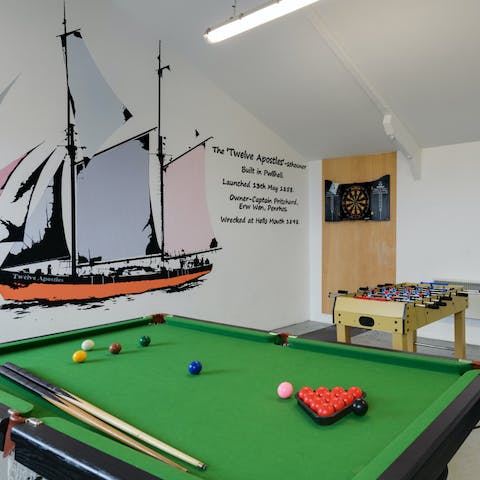Show off your skills in the games room