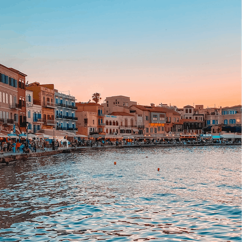 Spend the day exploring the beautiful city of Chania – just a short drive away