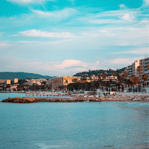 Spend sunny afternoons catching some rays on Croisette Beach