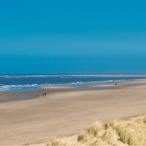 Drive just fifteen minutes to the sandy beach at Southwold