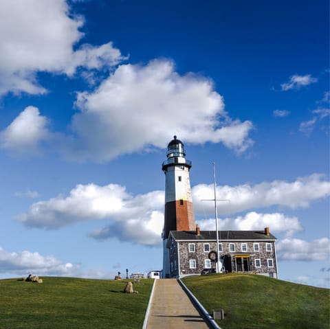 Visit the Montauk Point Lighthouse Museum, thirty-five minutes away by car