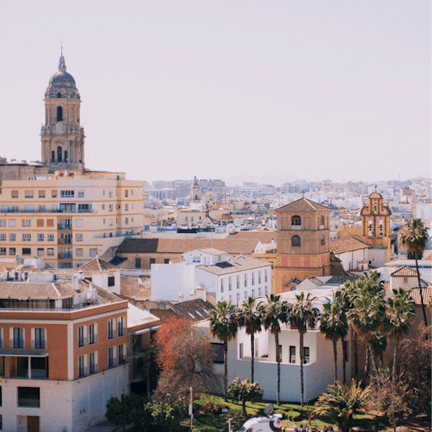 Take a day trip to historic Málaga, about 24km away
