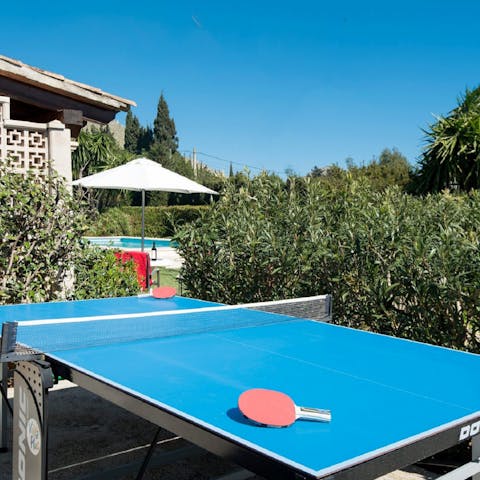 Play a few friendly games of ping pong before the midday sun peaks