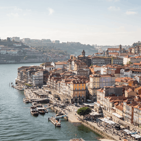 Stay in the heart of Porto, less than a five-minute stroll from the banks of the River Douro 