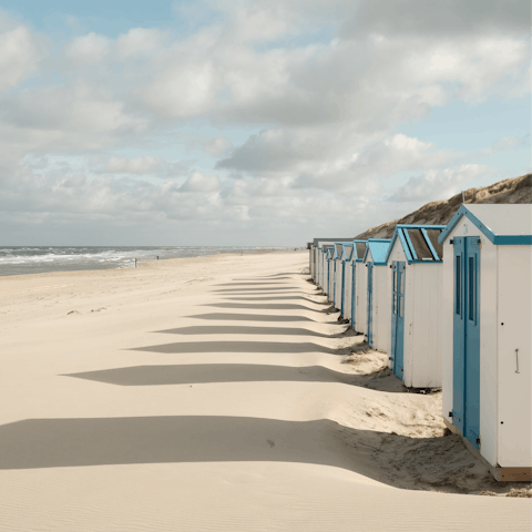 Head to Texel's sandy coast, a six-minute drive away
