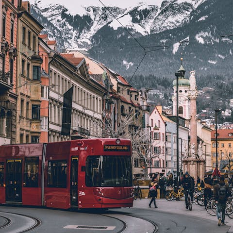 Visit the city of Innsbruck, a forty-five minute drive away