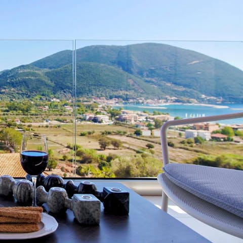 Enjoy evening cocktails on the balcony, watching the sunset over the sea