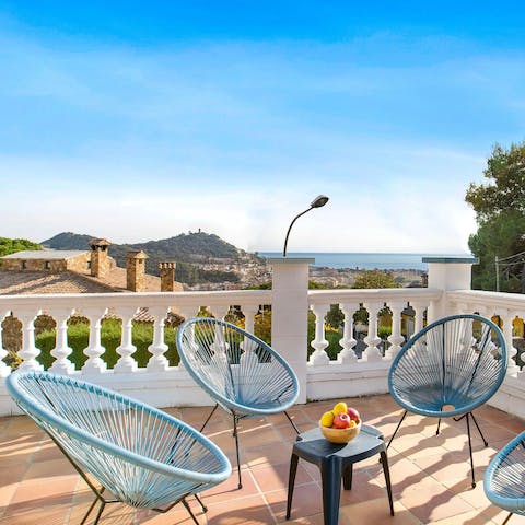 Admire breathtaking views of the sea and the castle of Sant Joan