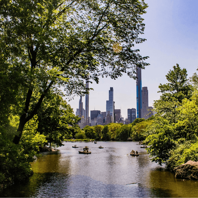 Grab a coffee to go and stroll over to Central Park – just ten minutes away