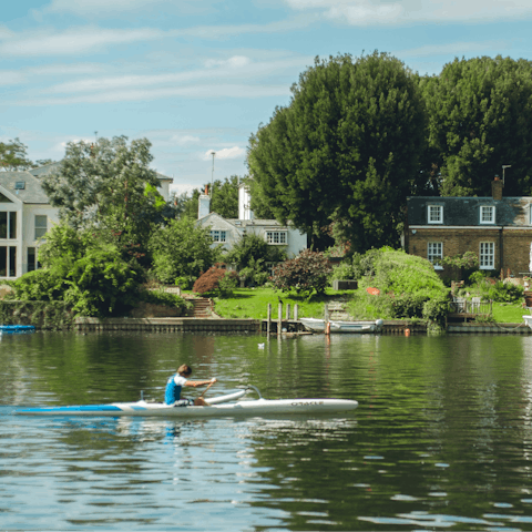 Enjoy riverside strolls in leafy Kingston-upon-Thames