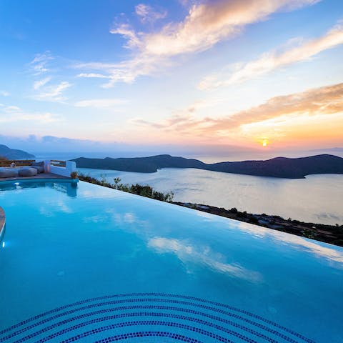 Watch the sunset from the edge of the dazzling infinity pool