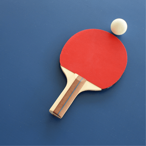 Get competitive with a round of table tennis or table football in the games room 