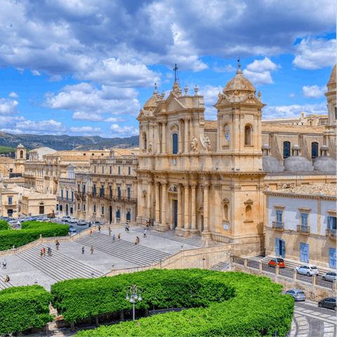 Be inspired by the Baroque city of Noto – just 15 kilometres away