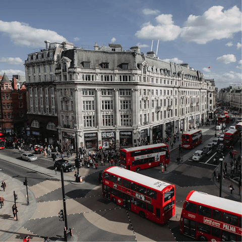 Hop on the Underground into central London – you’ll be there in half-an-hour