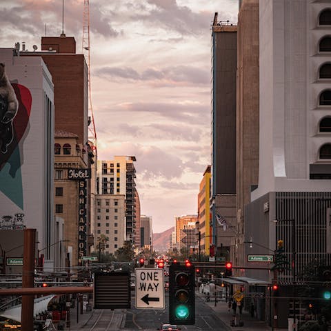 Stay in the heart of Downtown Phoenix and walk to bars, restaurants and coffee shops