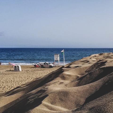 Drive just ten minutes to Maspalomas Beach