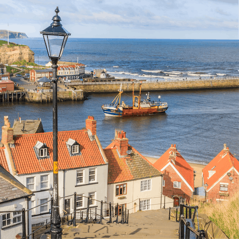 Drive to the gorgeous fishing town of Whitby in about thirty minutes