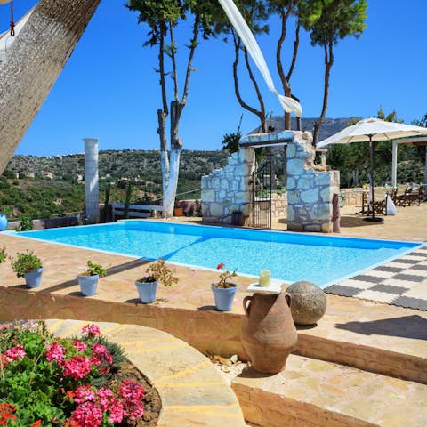 Cool off after a day at the beach in the infinity pool