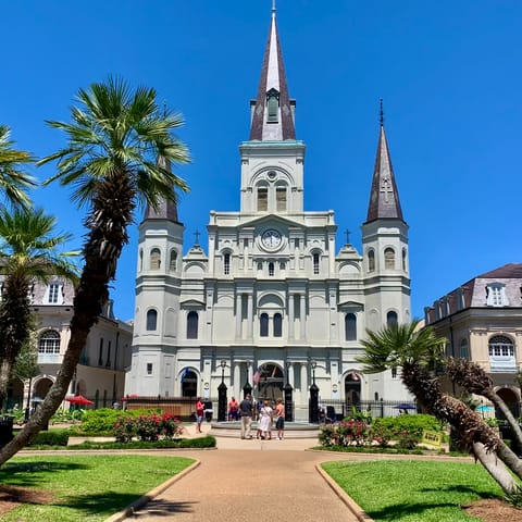 Visit the historic Jackson Square, less than a twenty-minute walk from your home
