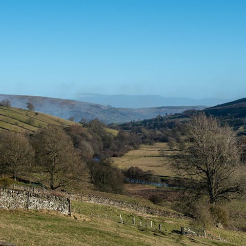 Admire postcard views of the Yorkshire Dales from the gravel garden