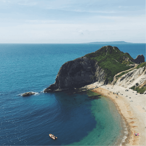 Squeeze in a beach day along the Jurassic Coast, just a short drive away