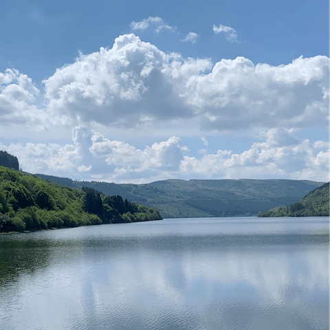 Explore the Usk Valley, including Llandegfedd Reservoir, 1 mile away