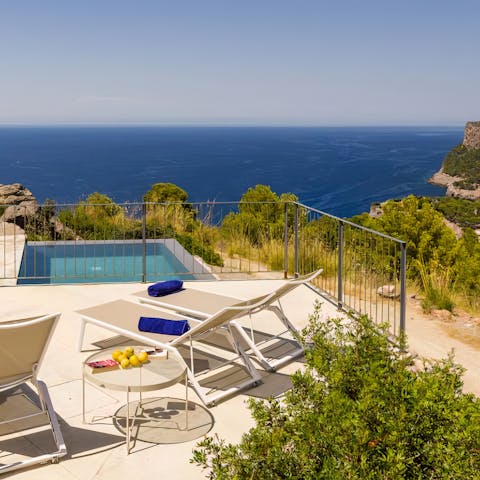 Soak up the sea views as you relax on the sun-drenched terrace