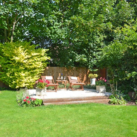 Soak up some rays on the garden's sun shelf