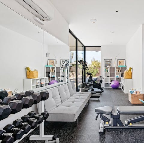 Maintain your work-out routine in your own private gym
