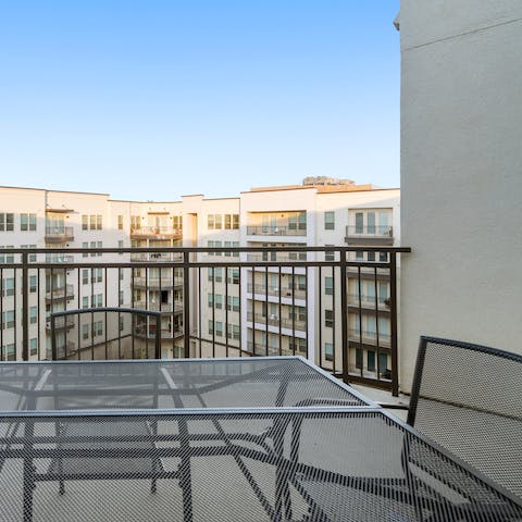 Start your morning with coffee on the balcony