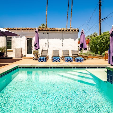 Escape the desert heat in the pool
